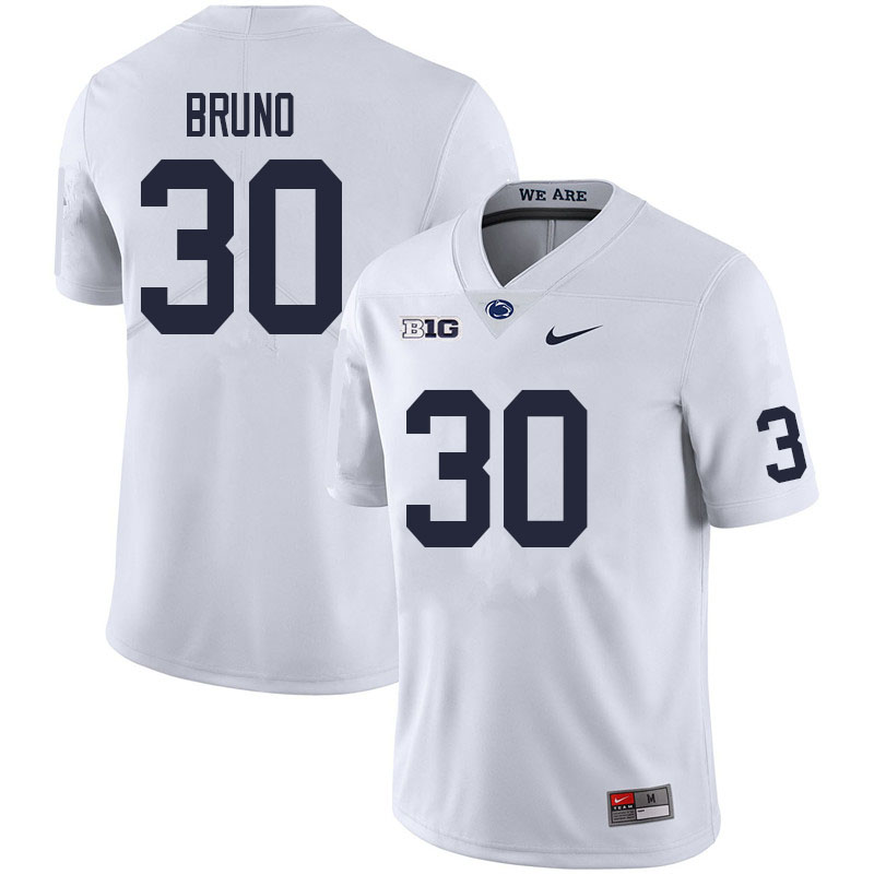 NCAA Nike Men's Penn State Nittany Lions Joseph Bruno #30 College Football Authentic White Stitched Jersey KGT0598CL